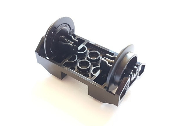 Lego Train Wheel RC, Holder with Pin Slots with 2 Black Train Wheel RC Train with Pins (38339 / 38340)