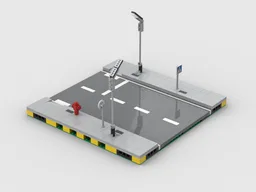 MILS - Road Strait w Crosswalk