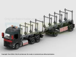 Logging Truck with Trailer
