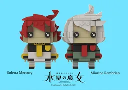 Suletta and Miorine, Gundam Mercury, BrickHeadz