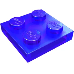 Plate 2 x 2 / Trans-Purple