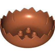 Lego Duplo Egg Base with Jagged Edge / Dark Orange