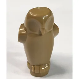 Animal, Bird, Owl Small, Angular Features / Dark Tan