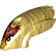 Fairing, Fly Wheel, Bird Shape with Gold Beak Fluminox Print / Pearl Gold