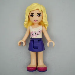 Naya - White Top, Dark Purple Skirt