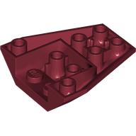Lego Brick Wedged, Sloped Inverted 4 x 4 Triple [4 Connections between Front Studs] / Dark Red