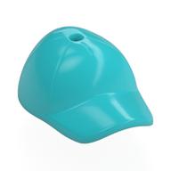 Lego Hat / Cap Short Curved Bill with Seams and Hole on Top / Medium Azure