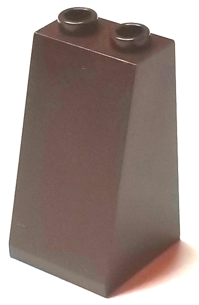 Lego Slope 75 2 x 2 x 3 - Hollow Studs / Dark Brown