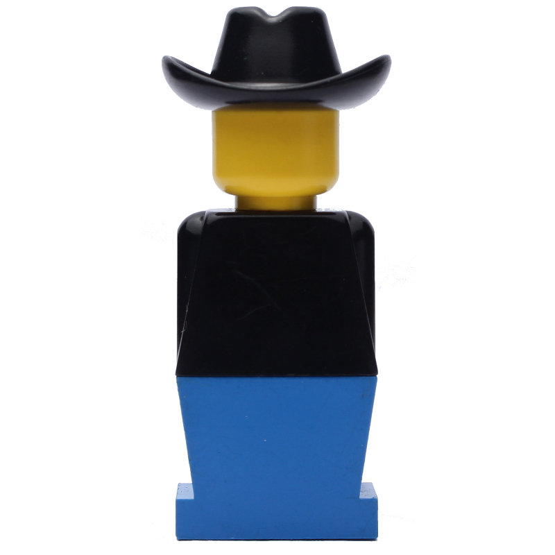 Lego LEGOLAND Black Torso, Blue Legs, Black Cowboy Hat