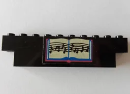 Stickered Assembly 10 x 1 x 2 with Sheet Music Pattern (Sticker) - Set 293