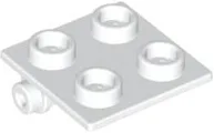 Hinge Brick 2 x 2 Top Plate Thin / White