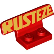 Spoiler, Plate Special 1 x 2 with Ruste'eze Print / Red