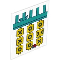 Glass for Frame 1 x 6 x 6 with Tic Tac Toe Playground Equipment, Ladybird, Dog Print / Trans-Clear
