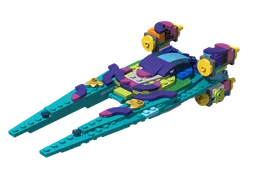 Exotic U wing starfighter (31157 Exotic Peacock Alt Build)