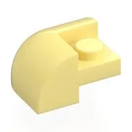 Brick Round, Curved 2 x 2 x 1, Corner / Bright Light Yellow