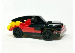 30709-Black Car with Flame