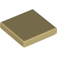 Lego Tile 2 x 2 with Groove / Tan