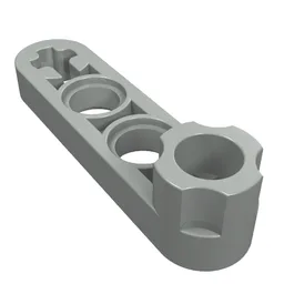 Technic Beam 1 x 4 Thin with Stud Connector / Light Gray