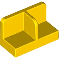Panel 1 x 2 x 1 with Rounded Corners and Central Divider / Yellow