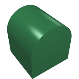 Duplo Brick 2 x 2 x 2 Curved Top / Green