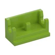 Hinge Brick 1 x 2 Base / Lime