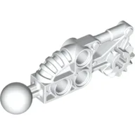 Large Figure Skeletal, Limb, with Ball Joint, and Gear with Axle Hole (Toa Hordika) / White