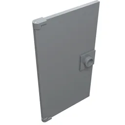 Door 1 x 4 x 6 Smooth with Square Handle Plinth / Light Bluish Gray