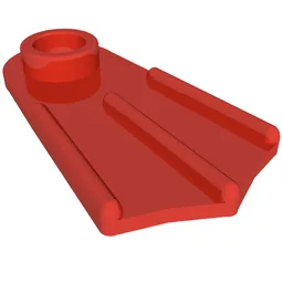 Minifig Footwear Flipper [Thin] / Red