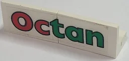 Stickered Assembly 4 x 1 x 1 with Octan on Transparent Background Pattern (Sticker) - Sets 4537 / 6594