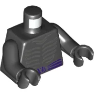 Torso, Armor, Dark Purple Sash Belt Print, Black Arms and Hands / Black