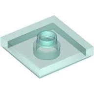 Plate Special 2 x 2 with Groove and Center Stud (Jumper) / Trans-Light Blue