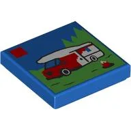 Tile 2 x 2 with LEGO Set, Camper Print