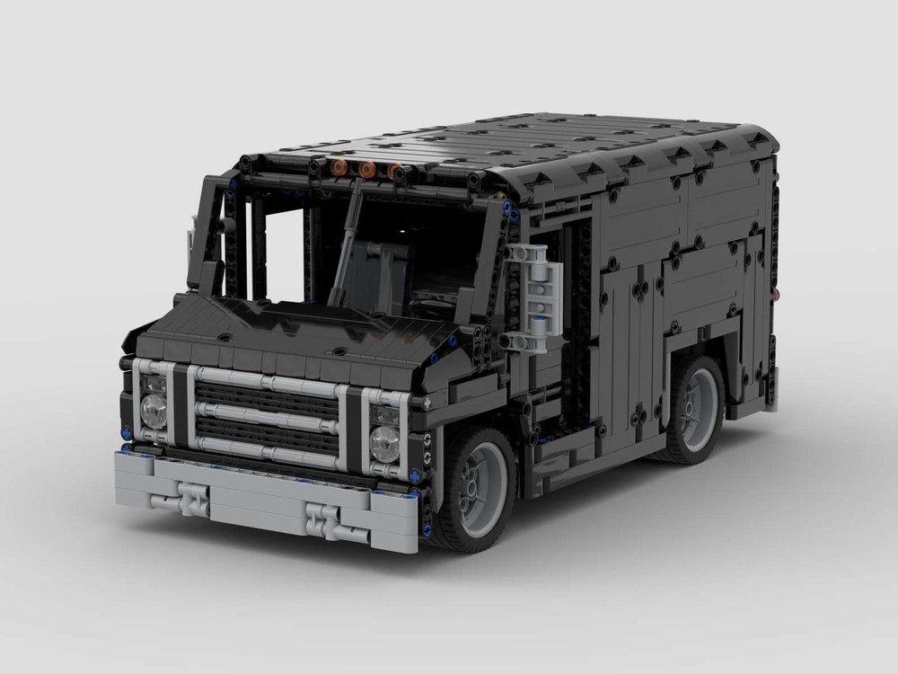 Lego Gas Monkey's Chevy P30 Step Van (PF motors)