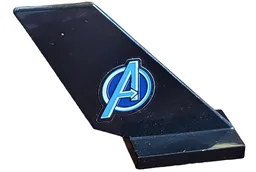 Tail Shuttle with Avengers Logo Pattern Model Right Side (Sticker) - Set 76126