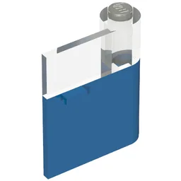 Door 1 x 3 x 3 Right with Window and Horizontal Handle / Blue