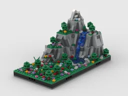 Diorama of Mountains and Valley