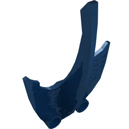 Large Figure Armor, Webbed Fin / Dark Blue