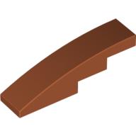 Lego Brick Curved 4 x 1 No Studs [Stud Holder with Asymmetric Ridges] / Dark Orange