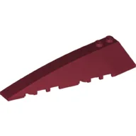 Brick Wedged, Curved 10 x 3 Left / Dark Red