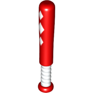 Lego Sports Baseball Bat 4L with White Grip Handle and 3 White Diamonds