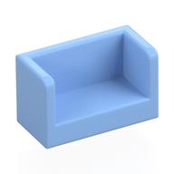 Lego Panel 1 x 2 x 1 with Rounded Corners and 2 Sides / Bright Light Blue