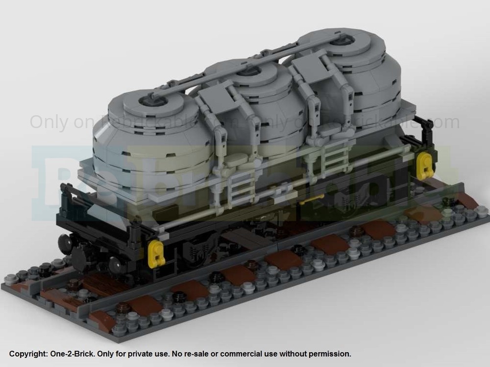 Lego 8W Cement / Powder Silo Wagon
