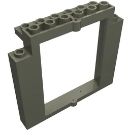 Door Frame 2 x 8 x 6 Swivel without Bottom Notches / Dark Gray