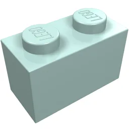 Brick 1 x 2 / Aqua