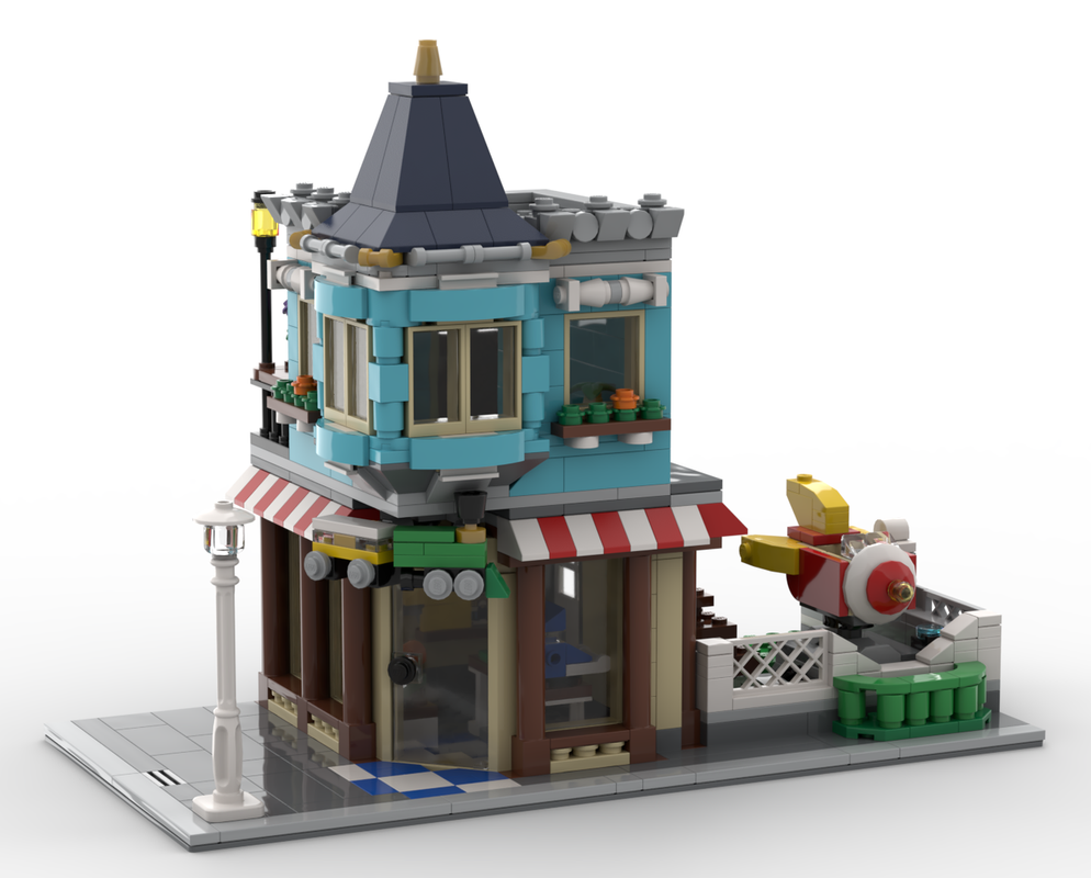 Lego Townhouse Toy Store with Courtyard