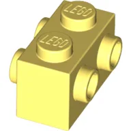 Brick Special 1 x 2 with Studs on 2 Sides / Bright Light Yellow