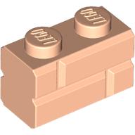 Lego Brick Special 1 x 2 with Masonry Brick Profile / Light Nougat