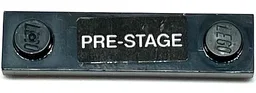 Plate, Modified 1 x 4 with 2 Studs with Groove with White 'PRE-STAGE' Pattern (Sticker) - Set 75893