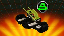 6851 Black Tron Bike - LEGO Blacktron Tri-Wheeled Tyrax Alternate Build