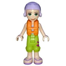 Mia - Medium Azure Top, Lime Trousers, Lavender Cap, Life Vest